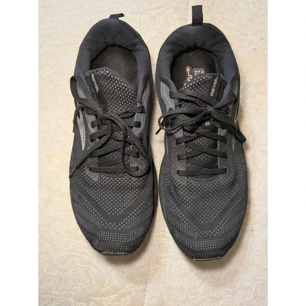 BROOKS REVEL 6 Athletic Running Shoes Mens Sz 11.5 1103981D072 Black Pearl Grey